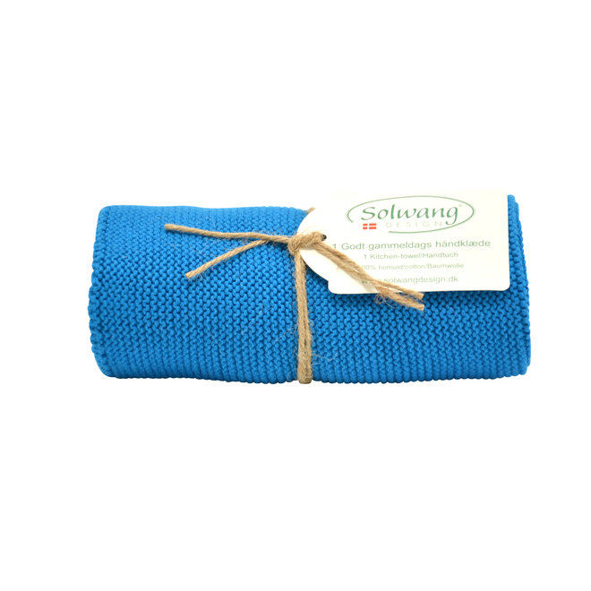 Gebreide handdoek Strong Blue (H27)