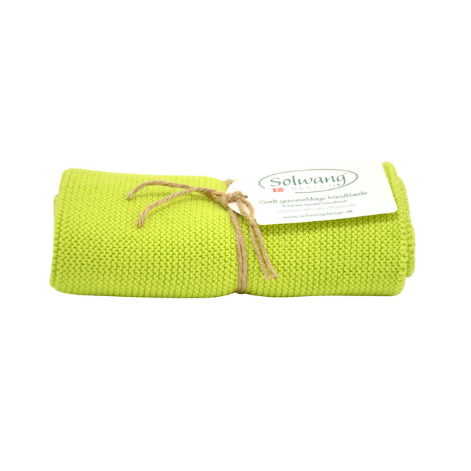 Gebreide handdoek Lime (H41)