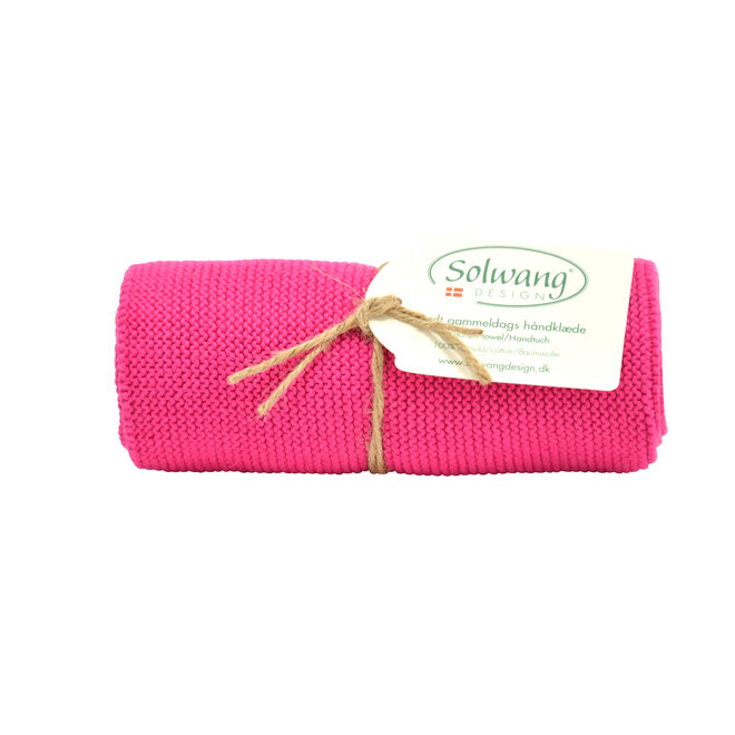 Gebreide handdoek Pink (H68)