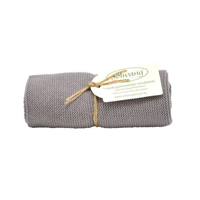 Gebreide handdoek Warm Grey (H86)