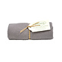 Gebreide handdoek Warm Grey (H86)