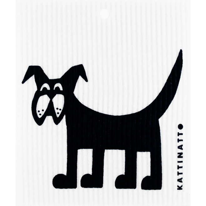 Dishcloth Black Dog