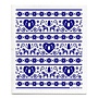 Dishcloth Blue or Red Christmas Dalarna