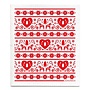 Dishcloth Blue or Red Christmas Dalarna
