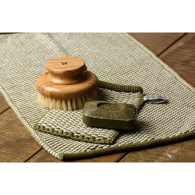 Gebreide handdoek Olive