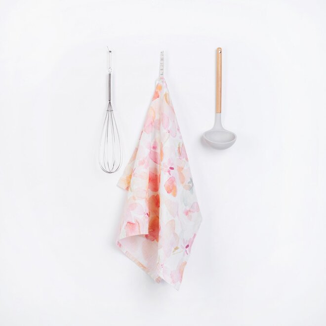 Linen tea towel Floral