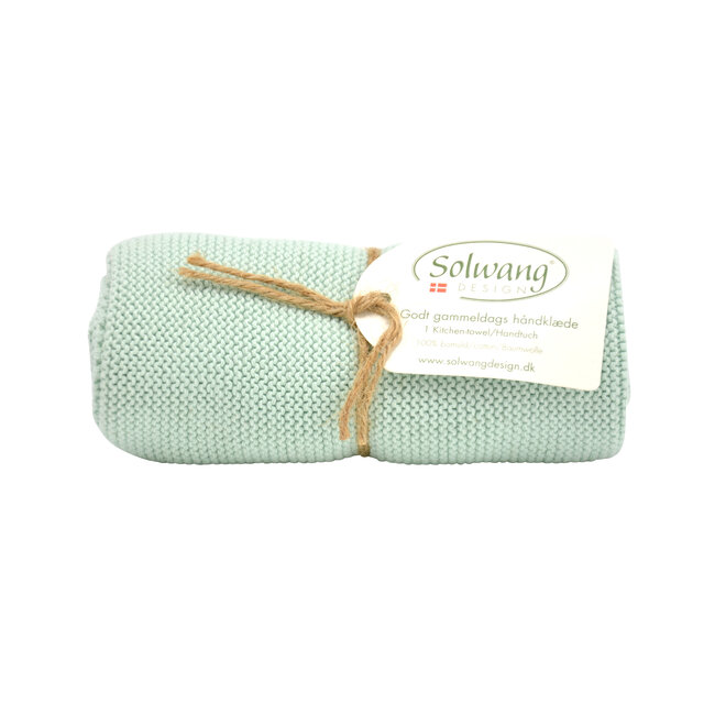 Gebreide handdoek Light Dusty Aqua (H29)