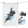Tea towel Orca Splash