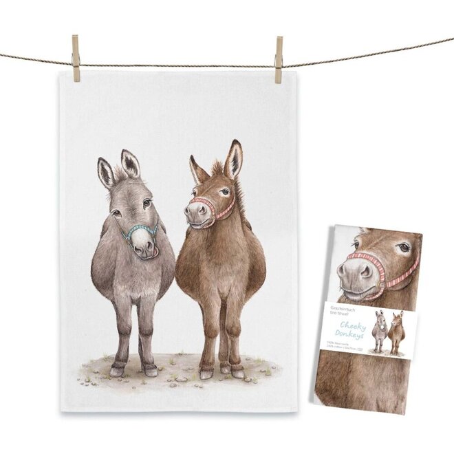 Tea towel Cheeky Donkeys
