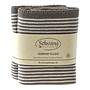 Set knitted dishcloths Nature/Warm Grey Stripes (0286)