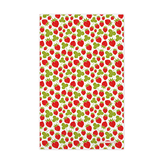 Fish Tea Towel Red Strawberries