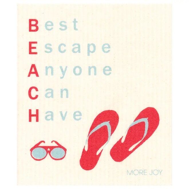 Dishcloth  with text  Best Escape Anyone Can Have