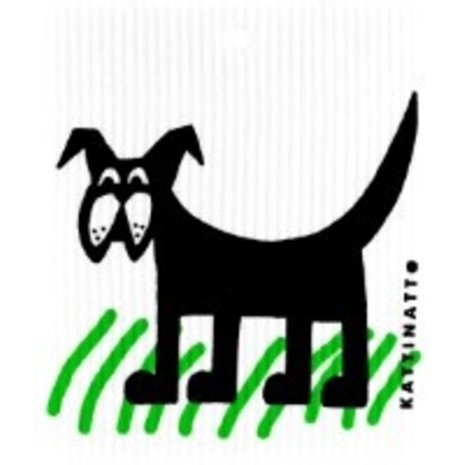 Vaatdoek Hond in het gras