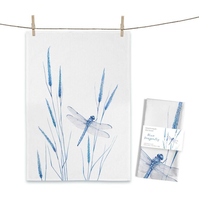 Tea towel Blue Dragonfly