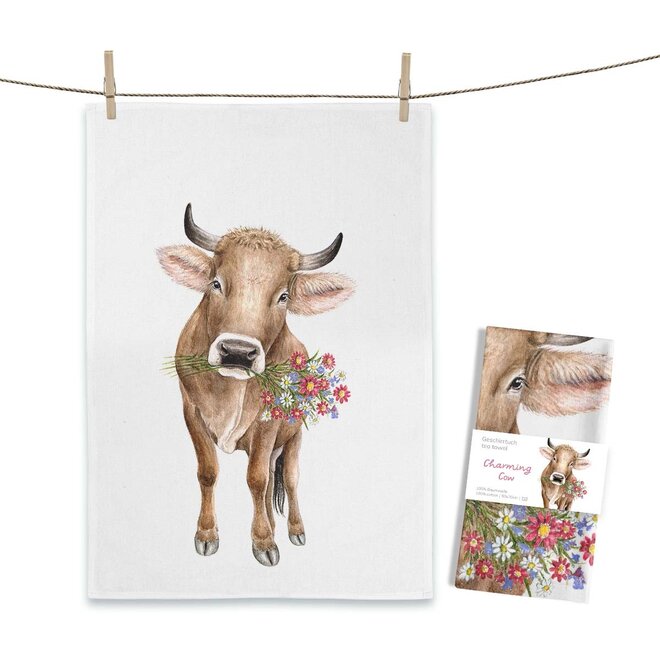 Tea towel Charming Cow