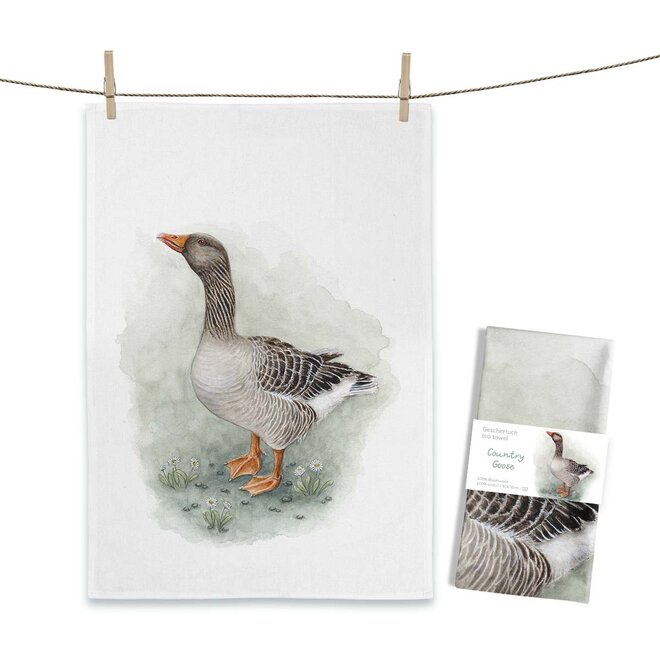 Tea towel Country Goose