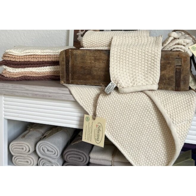 Gebreide handdoek Nature / sand (BH02127)