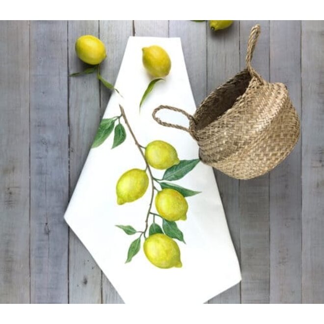 Theedoek with Noteblock Sunny Lemons