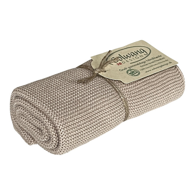 Gebreide handdoek Dark Sand (H127)