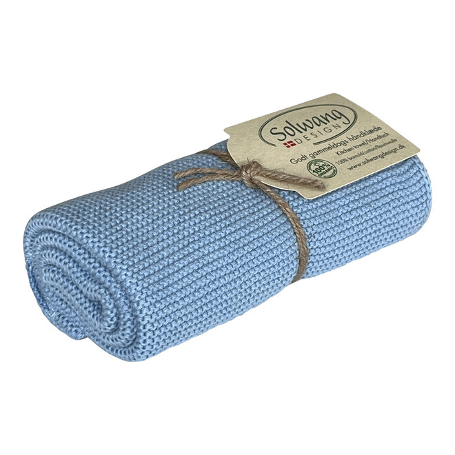 Gebreide handdoek Light Blue (H23)