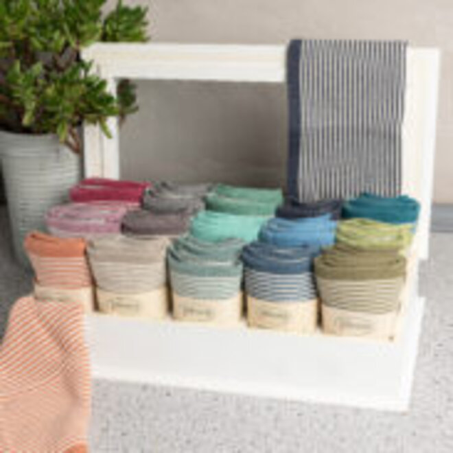 Set gebreide vaatdoeken Stripes Nature - Khaki (0213)