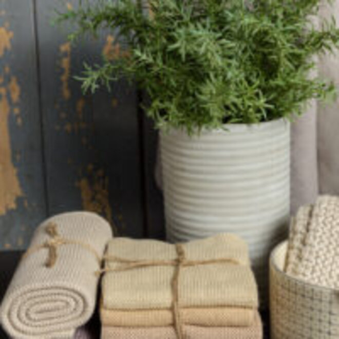 Set knitted dishcloths Nougat Moss Green Combi (140-141-142) - Copy - Copy