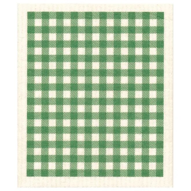 Dishcloth Gingham Green