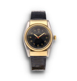 Rolex Oyster Perpetual  steel - gold Bubble Back black