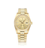 Rolex Day-Date 36 yellow gold champagne diamond President 61-serial 1979 - ROLEX SERVICED