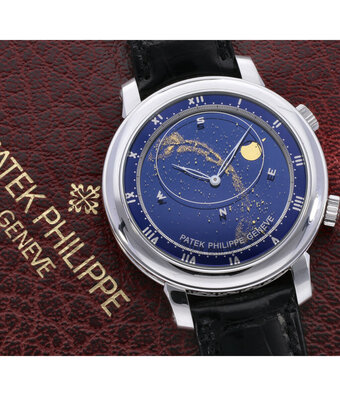 Patek Philippe Grand Complications Celestial 43 sky moon whitegold 2006 box + extract