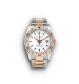 Rolex Datejust 36 Turn-o-graph steel - rose gold white roulette Oyster 2007 B+P | ROLEX SERVICED