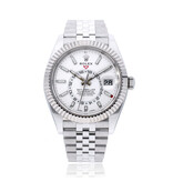 Rolex Sky-Dweller  42 steel - white gold white / silver Jubilee 2022 box + papers