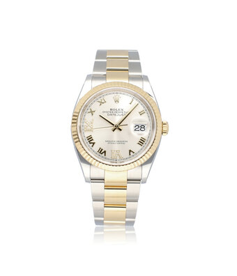 Rolex Datejust 36 silver roman diamond steel - gold Oyster 2023 box + papers