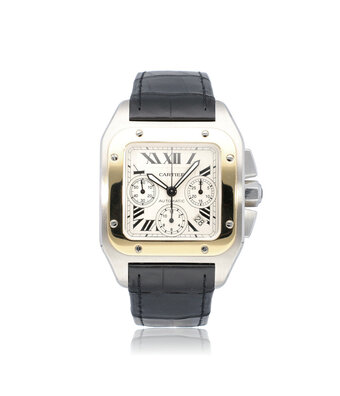 Cartier Santos de Cartier 100 Chronograph  XL steel - yellow gold | ref. 2740 | box + papers