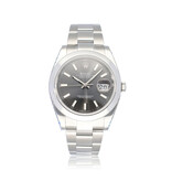 Rolex Datejust 41 steel rhodium - slate - grey Oyster 2020 B+P | NEW ROLEX SERVICE