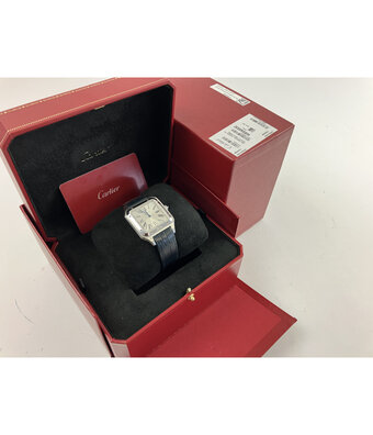 Cartier Santos de Cartier Santos-Dumont Extra Large XL steel silver 2020 box + papers