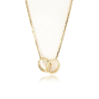 Love necklace 420 necklace - yellow gold 18 diamonds 2023 box + papers