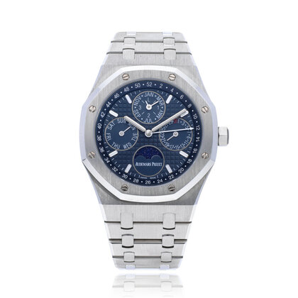 Royal Oak Perpetual Calendar 41 steel blue 2017 box + AP extract