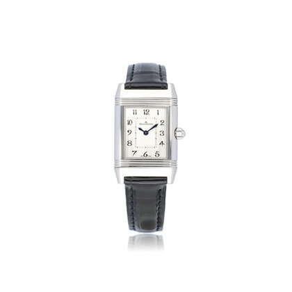 Reverso Classic Small Duetto 34 steel silver / black dia | ref. 266.8.44 | 2013 box + pape