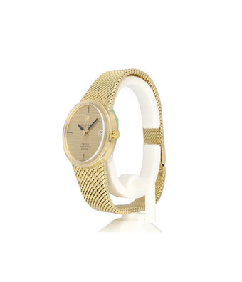 Omega Constellation f300Hz Electronic Chronometer Tuningfork 35 gold mesh | NEW OMEGA SERVICE