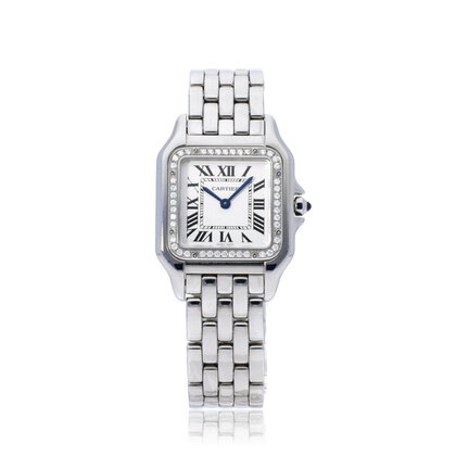 Panthère de Cartier MM steel diamond silver roman 2025 box + papers
