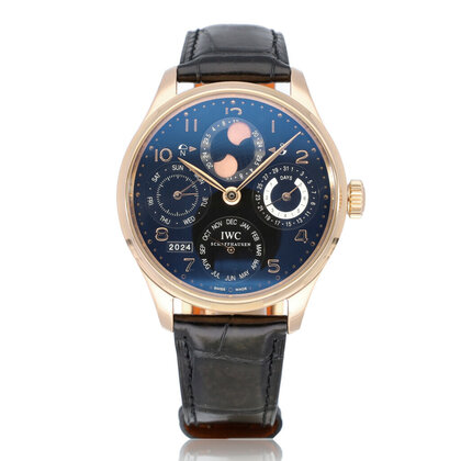 Portugieser Perpetual Calendar 44 rose gold black 2015 box + papers
