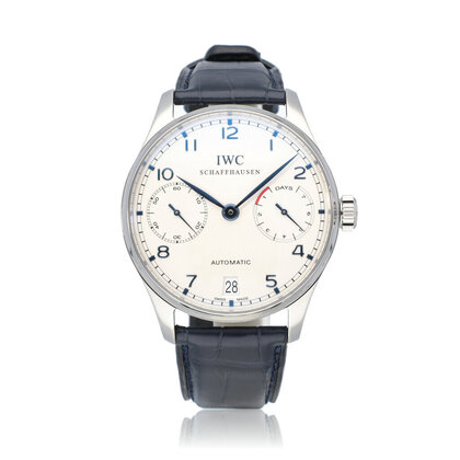 Portugieser Automatic 7 days Power Reserve 42 steel silver 7-days 2011 box + papers