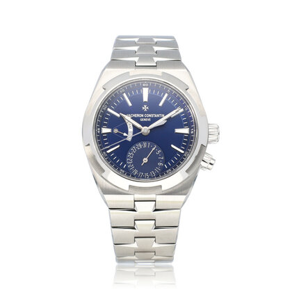 Overseas Dual Time 41 steel blue 2020 + papers