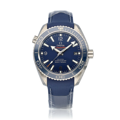 Seamaster Planet Ocean Diver 300M Co-Axial Master Chronometer 42 titanium blue rubber UNWO