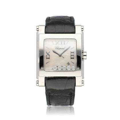 Happy Sport Square Limited Edition 35 XL steel 5 diamond 2006 box + papers
