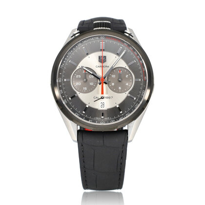 Carrera Calibre 1887 Chronograph 45 steel Jack Heuer box + papars