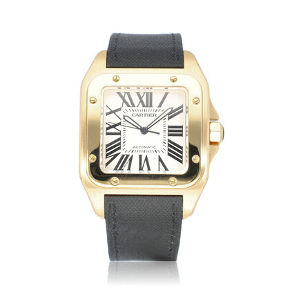 Santos 100 XL 51,1 yellow gold silver roman 2005 box + papers