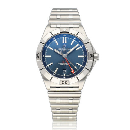 Chronomat Automatic GMT 40 steel blue 2020 B+P | NEW BREITLING SERVICE