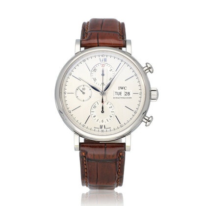 Portofino Chronograph 42 steel silver 2020 box + papers